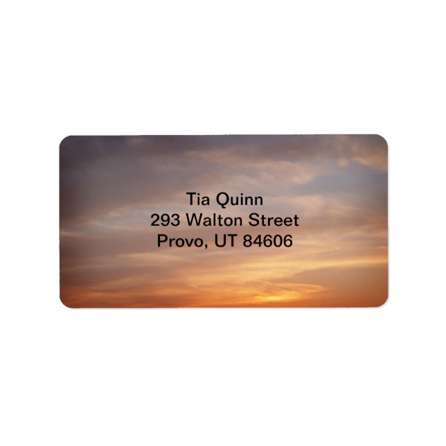 Sunset Colors Address Label (Front)