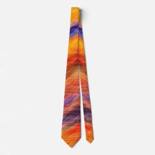 Sunset Colors Neck Tie Modern Abstract