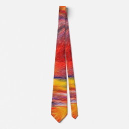 Sunset Colors Neck Tie Modern Abstract
