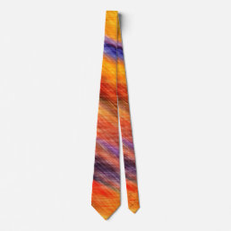 Sunset Colors Neck Tie Modern Abstract Design