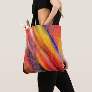 Sunset Colors Pattern Tote Bag Abstract Design