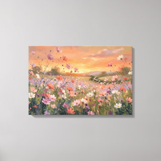 Sunset Cosmos Meadow Fine Art Print