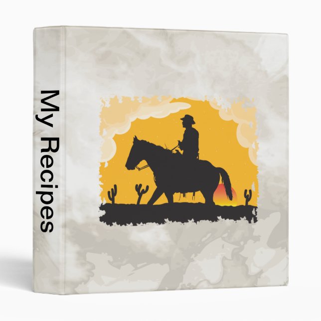 Sunset Cowboy Binder (Front/Spine)