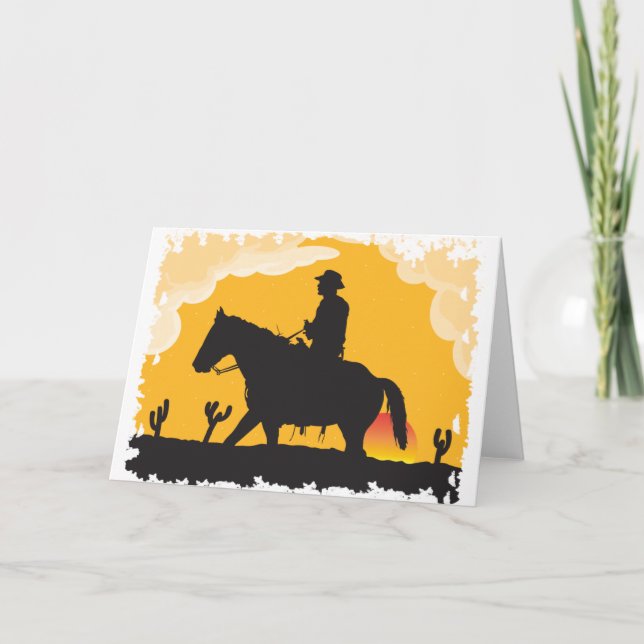 Sunset Cowboy Card (Front)