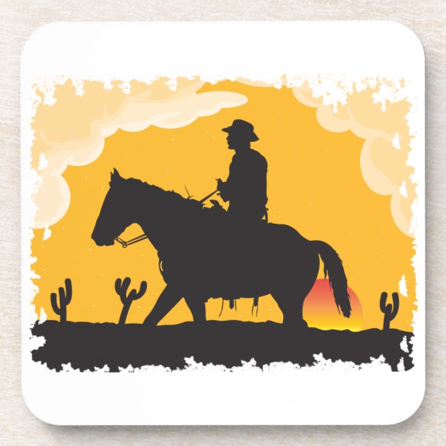 Sunset Cowboy Coaster (Front)