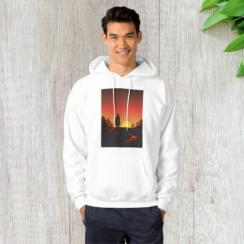 Sunset Cowboy Mens Hoodie