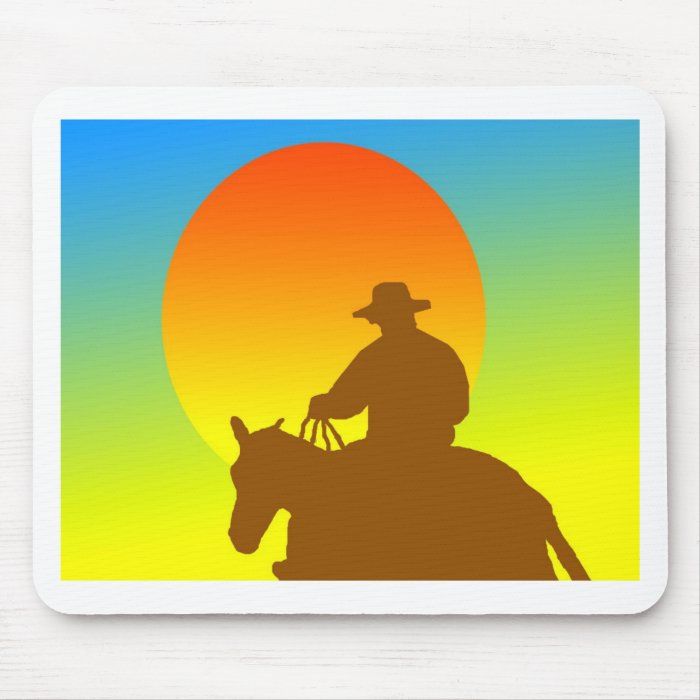 Sunset Cowboy Mousepad