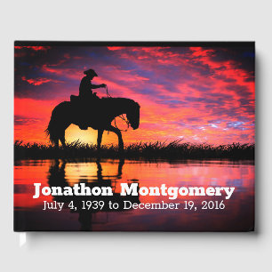 Sunset & Cowboy's Last Ride Memorial Guest Book
