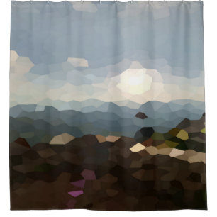 Sunset Craggy Gardens Blue Ridge Mountains Shower Curtain