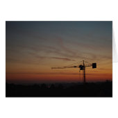 Sunset Crane Card (Front Horizontal)