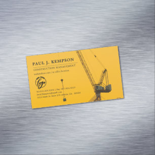 Sunset Crane Minimal    Business Card Magnet