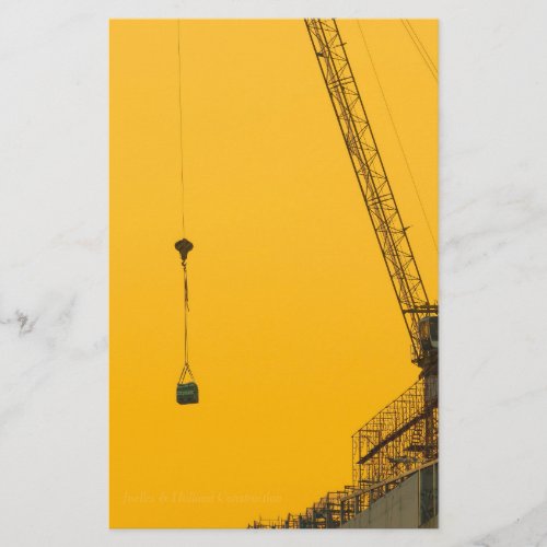 Sunset Crane Minimal Notes Stationery