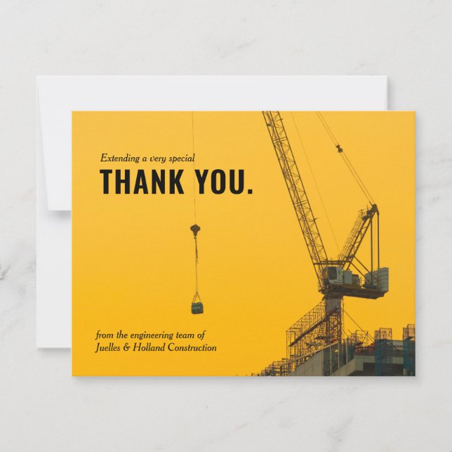 Sunset Crane | Minimal Thank You (Front)
