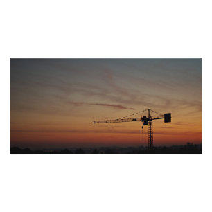 Sunset Crane Photocard Card