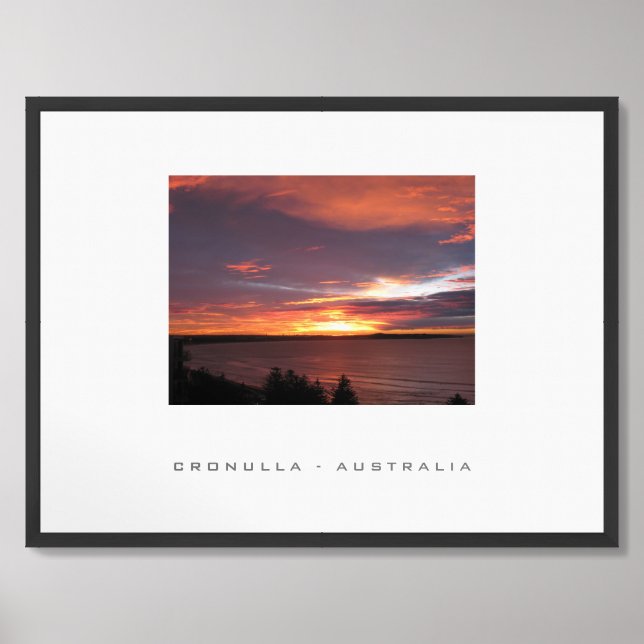 Sunset Cronulla Sydney Australia Travel Framed Art (Framed Front)