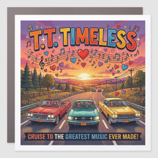 Sunset Cruise Car Magnet