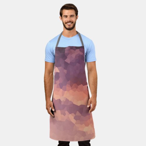 Sunset Crystals Pattern Abstract Art Apron