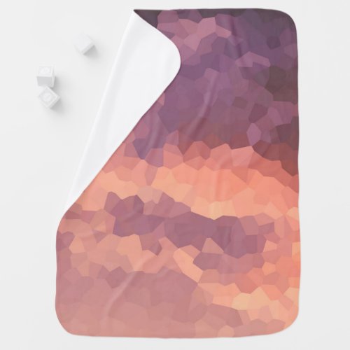Sunset Crystals Pattern Abstract Art Baby Blanket