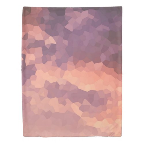 Sunset Crystals Pattern Abstract Art Duvet Cover
