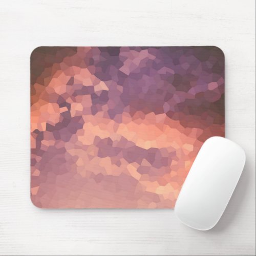 Sunset Crystals Pattern Abstract Art Mouse Pad