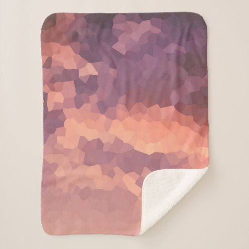 Sunset Crystals Pattern Abstract Art Sherpa Blanket