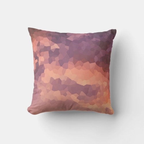 Sunset Crystals Pattern Abstract Art Throw Pillow