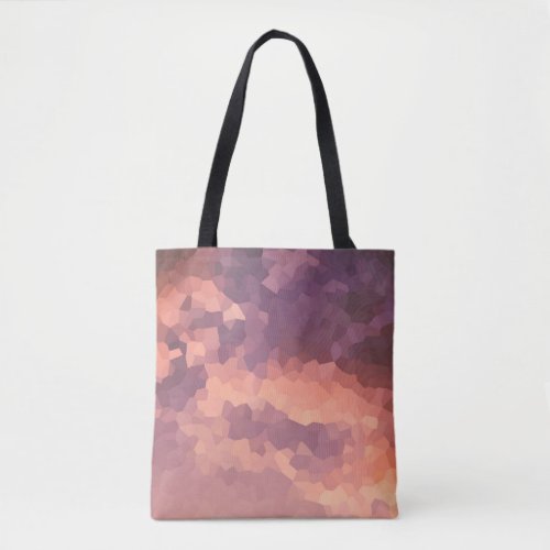 Sunset Crystals Pattern Abstract Art Tote Bag