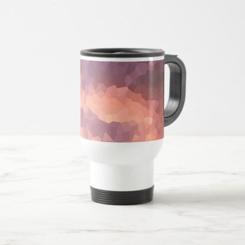 Sunset Crystals Pattern Abstract Art Travel Mug