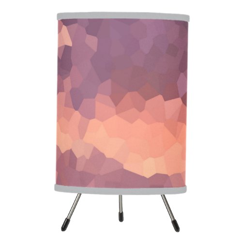 Sunset Crystals Pattern Abstract Art Tripod Lamp