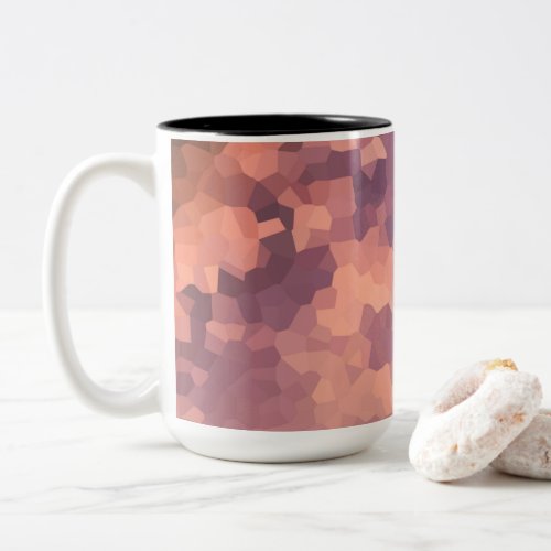 Sunset Crystals Pattern Abstract Art Two_Tone Coffee Mug