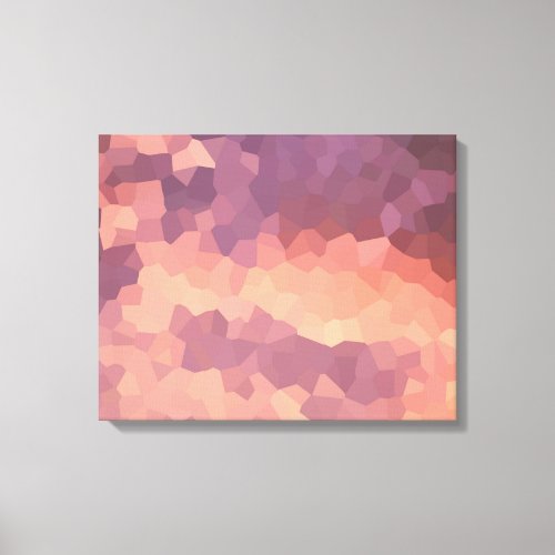 Sunset Crystals Pattern Abstract  Canvas Print