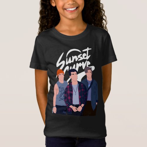 Sunset Curve minimalist 90s style T_Shirt