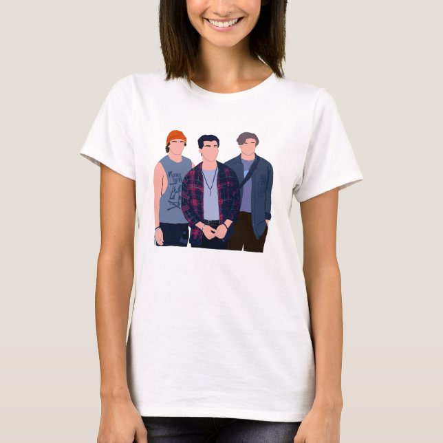 Sunset Curve minimalist 90's style T-Shirt (Front)