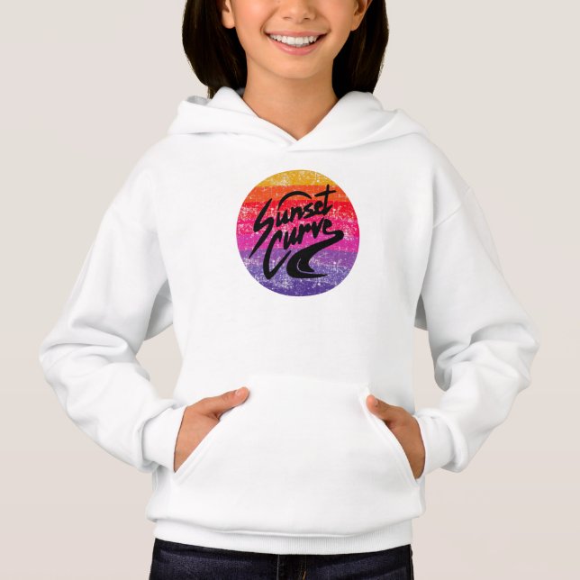 Sunset Curve retro design Hoodie (Front)