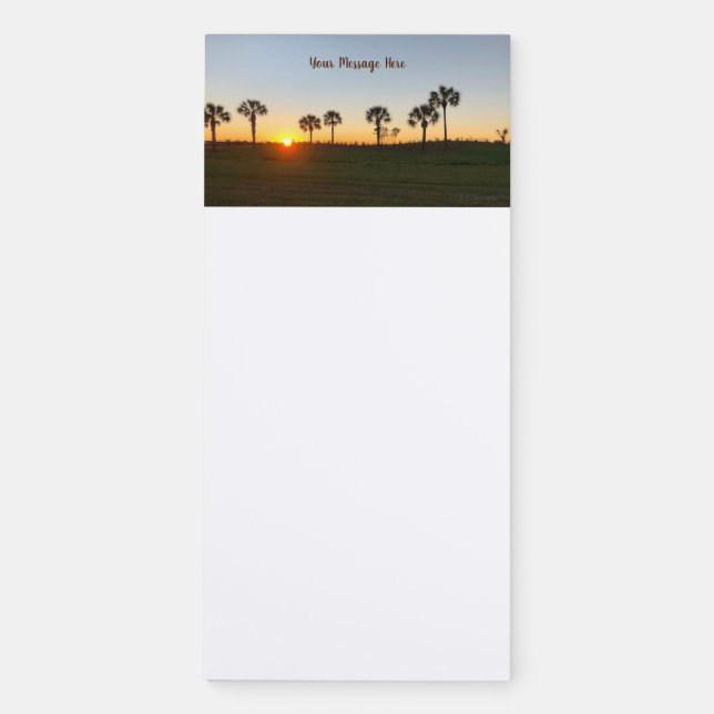 Sunset Customizable  Magnetic Notepad (Front)
