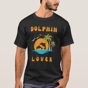 Sunset Cute Dolphin Lover Silhouette Meme Gift For T-Shirt