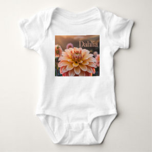 Sunset Dahlia Garden  Baby Bodysuit