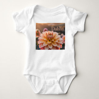 Sunset Dahlia Garden Baby Bodysuit