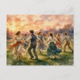Sunset Dance Gathering,   Postcard