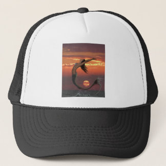 sunset dance trucker hat