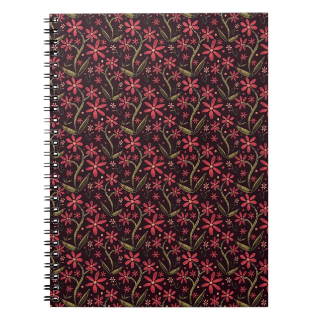 Sunset | Dancing Watercolor Daisies Notebook (Front)