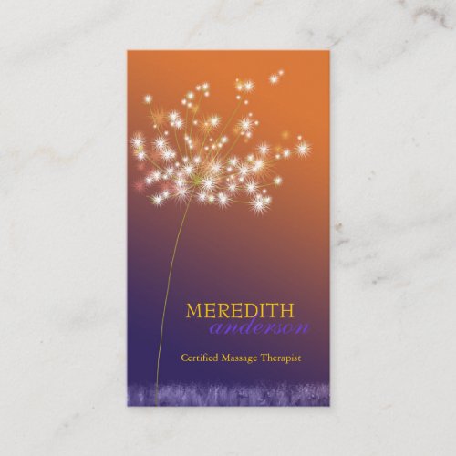 Sunset Dandelion Unique Professional Business Card