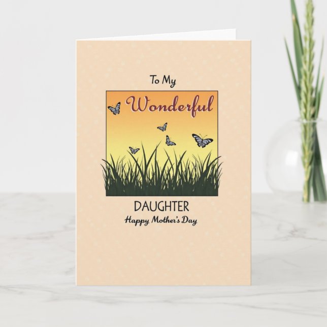 Sunset Daughter Mothers Day Card (Front)
