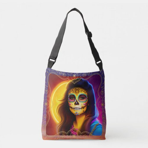 Sunset Day of the Dead Crossbody Bag