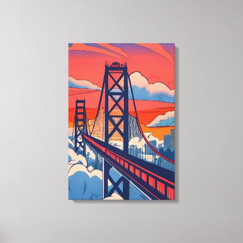 Sunset Daydream Golden Gate Bridge Canvas Print