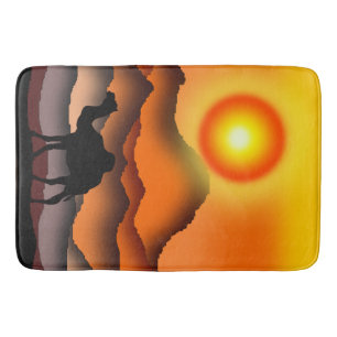 Sunset Desert Camel Bath Mat