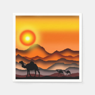 Sunset Desert Camels Napkins