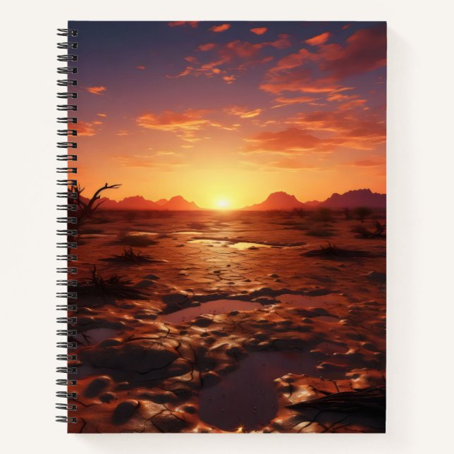 Sunset Desert Landscape Notebook (Front)