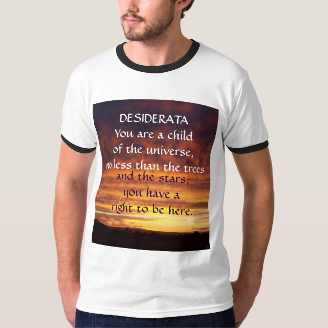 Sunset DESIDERATA T-Shirt (Front)