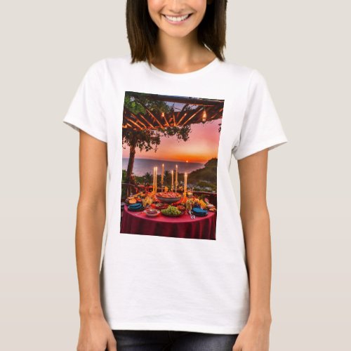 sunset design womens t_shirt 